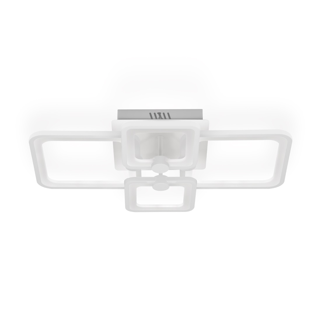 Люстра потолочная светодиодная диммируемая, SPOLETO, с ДУ, 3 режима, 590x390x120мм, 100Вт, 2700+6400K/4200K/6400+2700K, 34м, белый