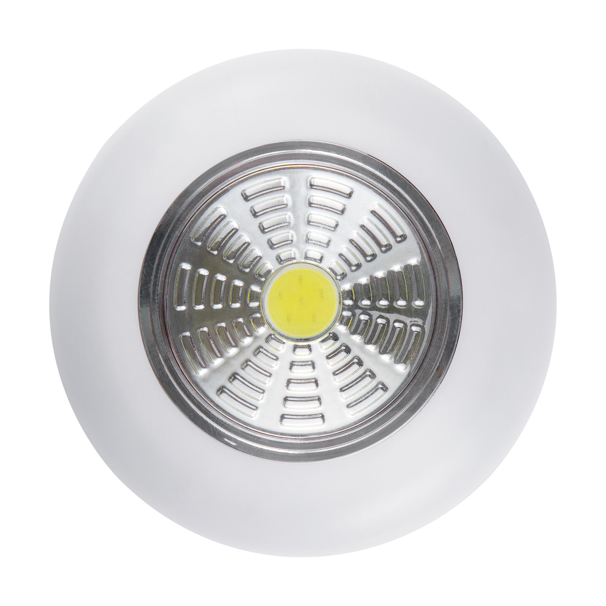 Фонарь-подсветка настенный на батарейках PUSHLIGHT самоклеящийся замена батареек без отклеивания диодный 3Вт 3хААА 29097 1 Ritter