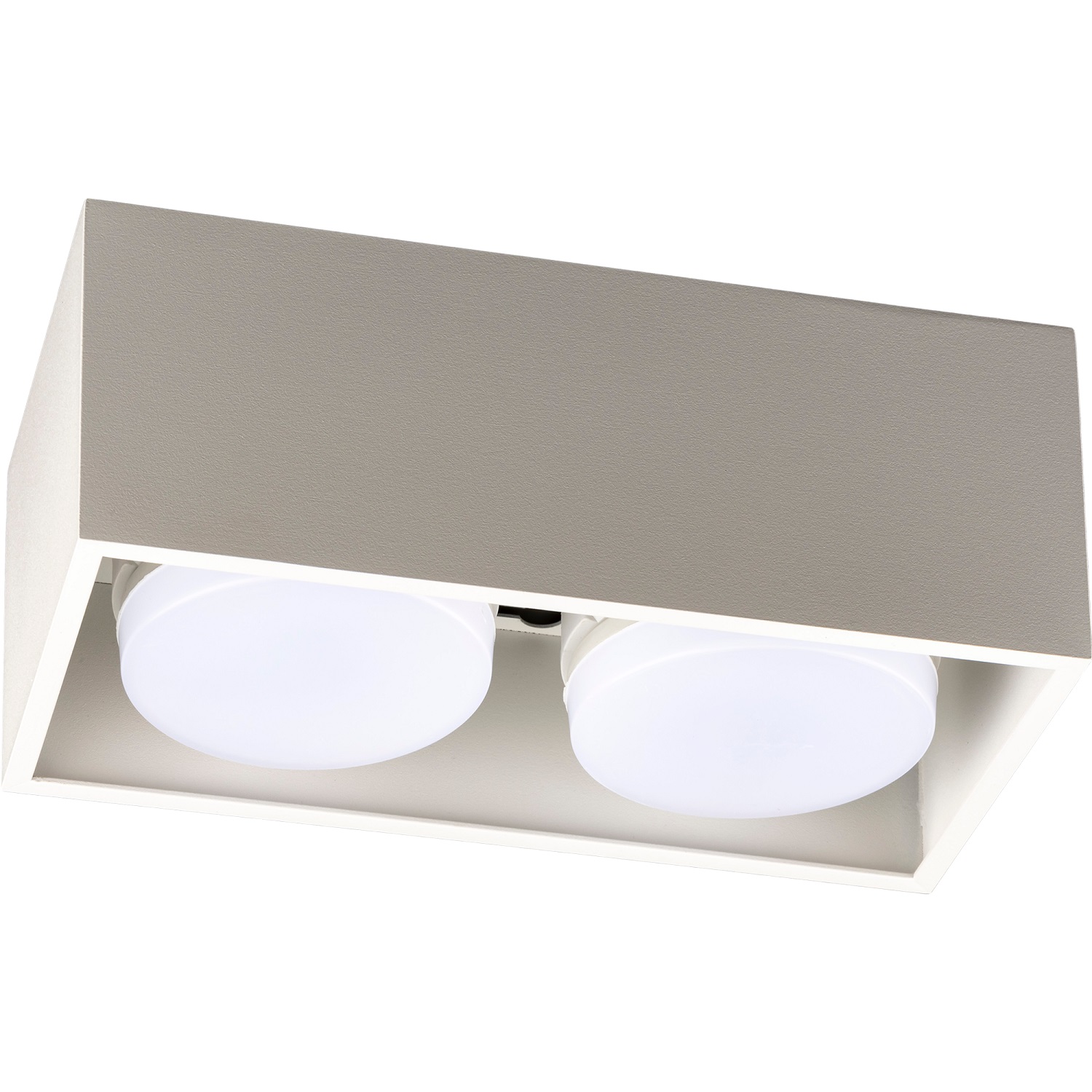 Светильник накладной, ARTON, прямоугольник, 200х100х80мм, 2хGX53, алюминий, белый