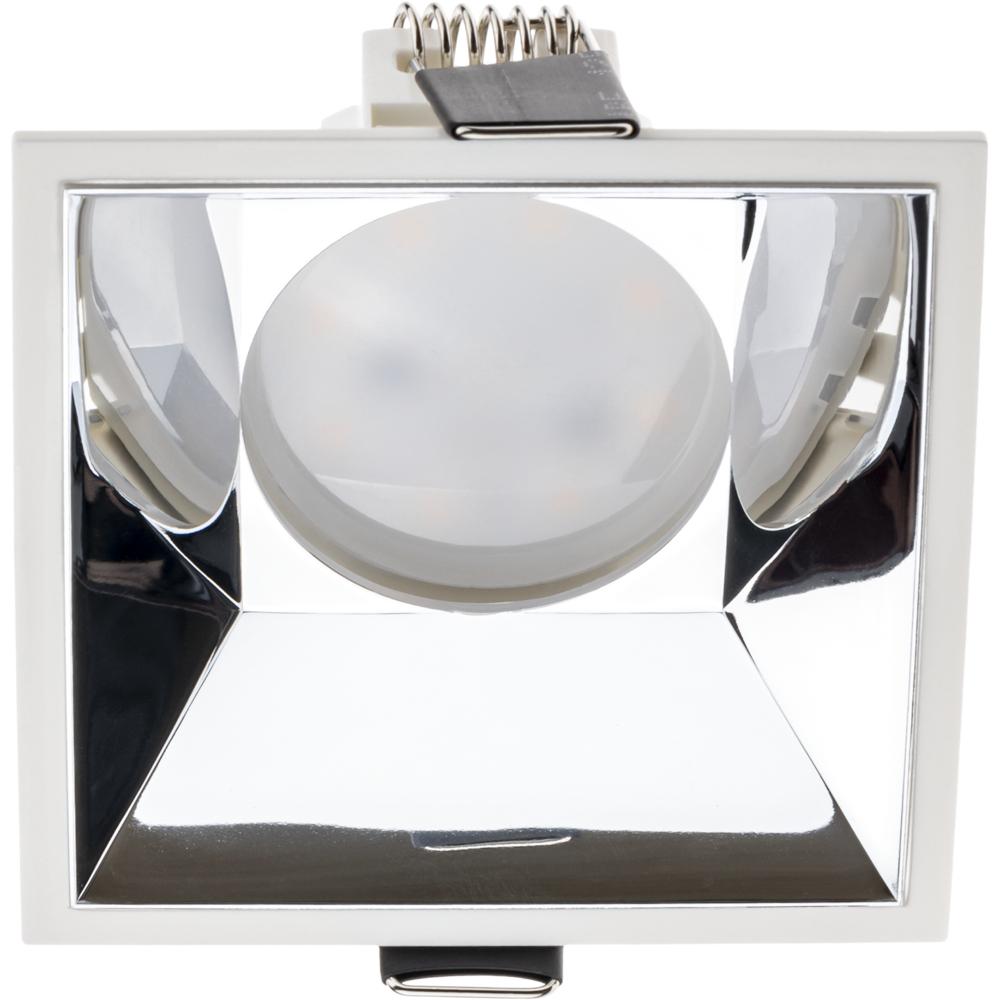 Светильник встраиваемый, ARTIN, скрытая лампа, квадрат, 84х84х35мм, монтажное отверстие 75х75мм, GU5.3, поликарбонат, белый, 51439 8, Ritter