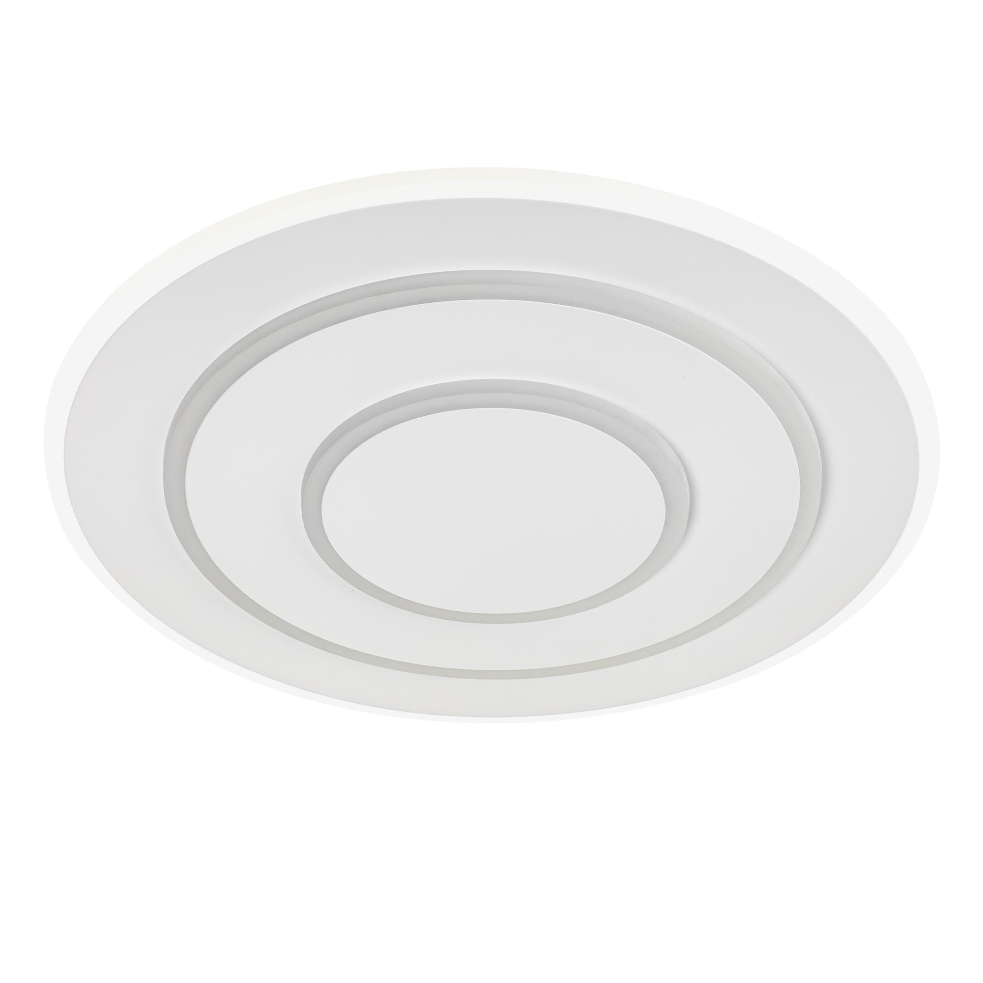 Люстра потолочная светодиодная диммируемая, GALASSIA, с ДУ, 3 режима, 470х470х55мм, 78Вт, 2700K+6400K/4200K/6400K+2700K, 35м, белый