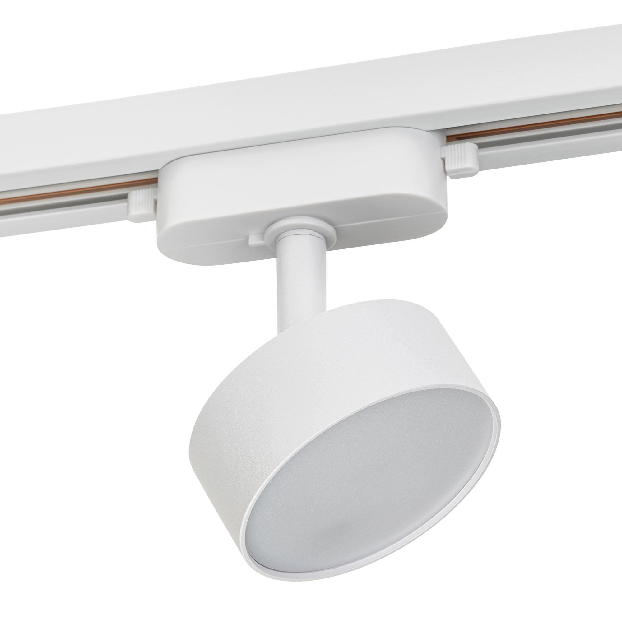 Светильник трековый, накладной, светодиодный, ARTLINE, поворотный, с регулировкой угла наклона, цилиндр, 75х75х30mm, 10 Вт, 700Лм, 4000К, 230В, алюминий, 4,5м, белый