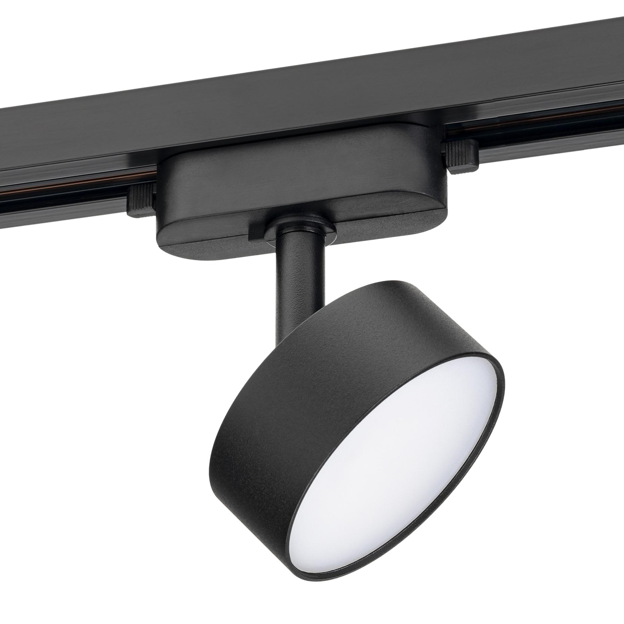 Светильник трековый, накладной, светодиодный, ARTLINE, поворотный, с регулировкой угла наклона, цилиндр, 75х75х30mm, 10 Вт, 700Лм, 4000К, 230В, алюминий, 4,5м, черный