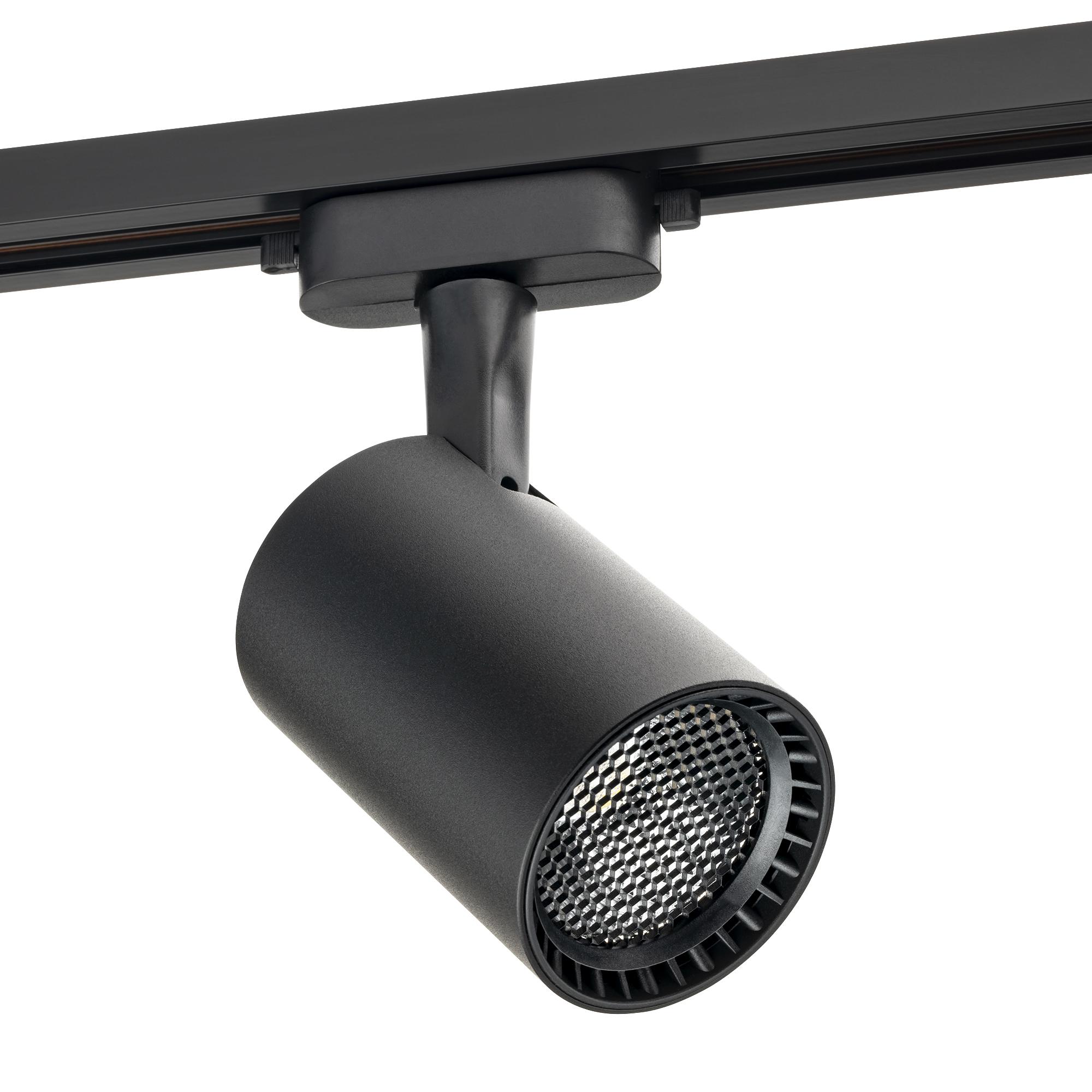 Светильник трековый, накладной, светодиодный, ARTLINE, поворотный, антибликовый, цилиндр, 75x75x115mm, 20Вт, 1700Лм, 4000К, 230В, алюминий, 9м, черный