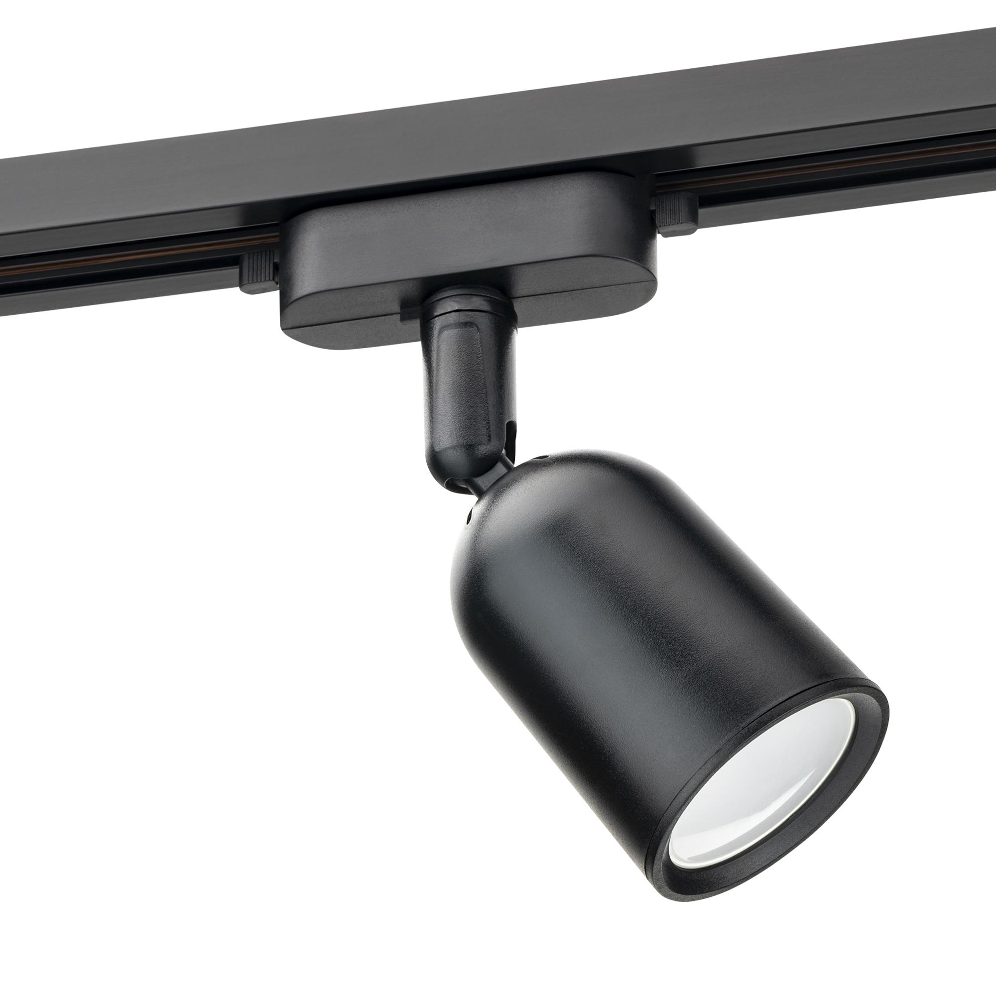 Светильник трековый, накладной, ARTLINE, поворотный, цилиндр, 55x55x87mm, GU10, 230В, пластик, 4м, черный