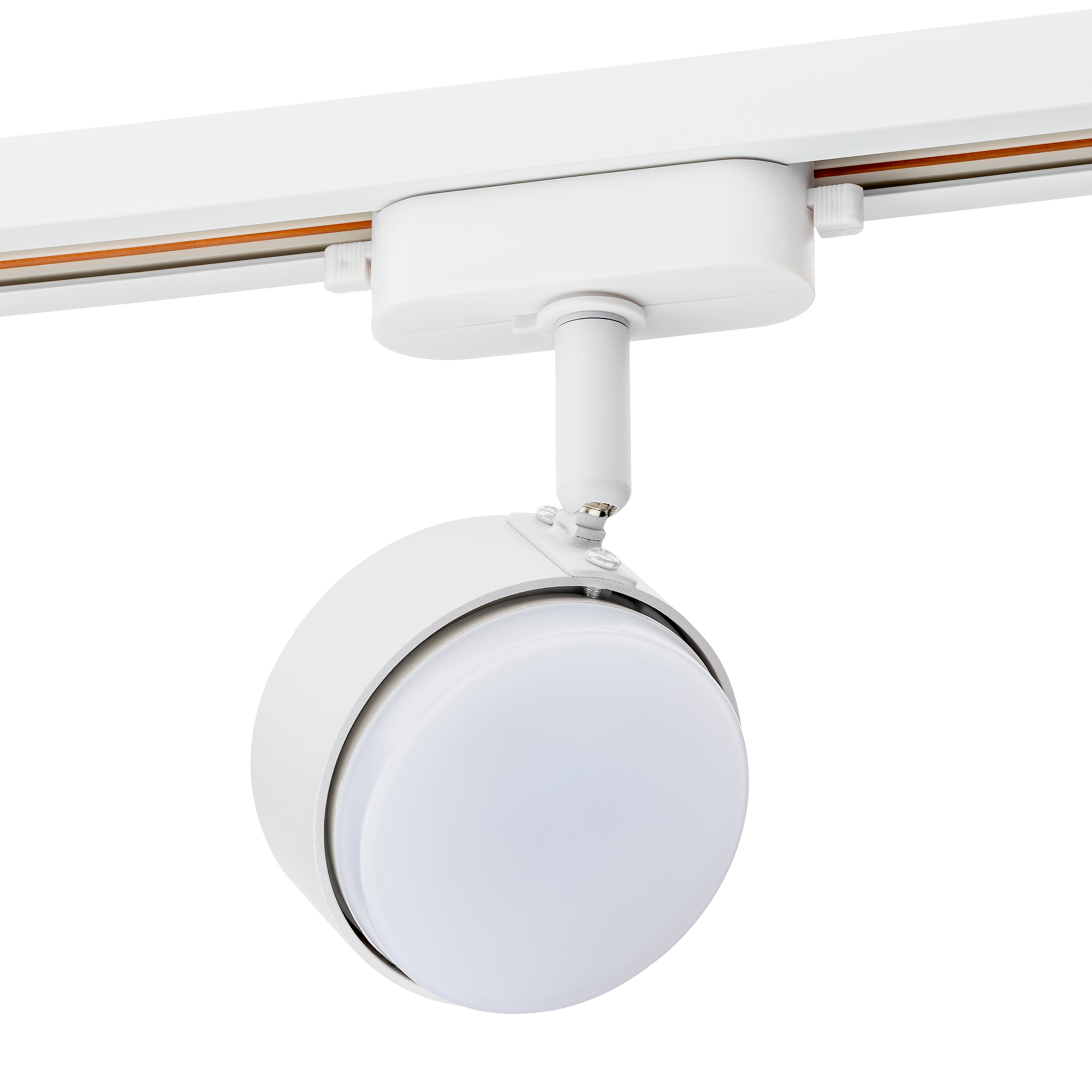 Светильник трековый, накладной, ARTLINE, поворотный, шар, 82x82x30mm, GX53, 230В, алюминий, 4м, белый