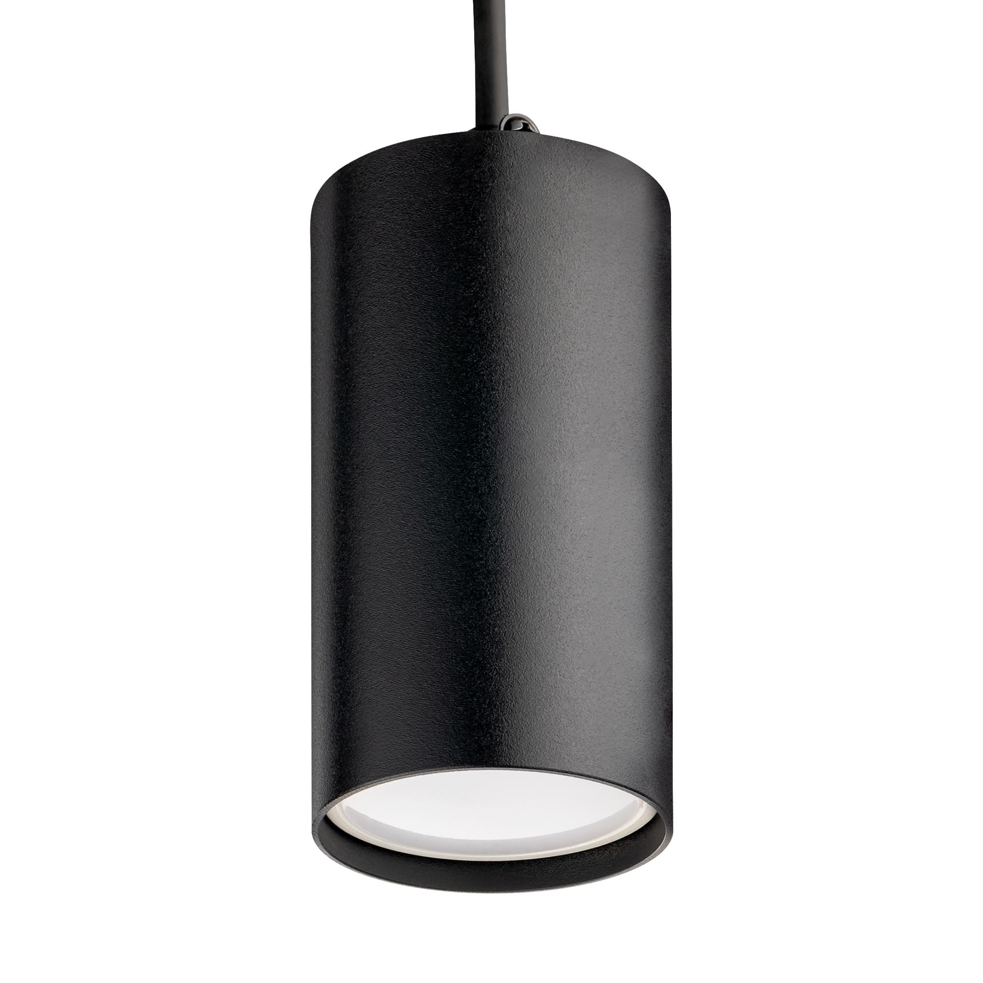 Светильник трековый, подвесной, ARTLINE, цилиндр, 55х55х100mm, GU10, 230В, алюминий, 2,6м, черный