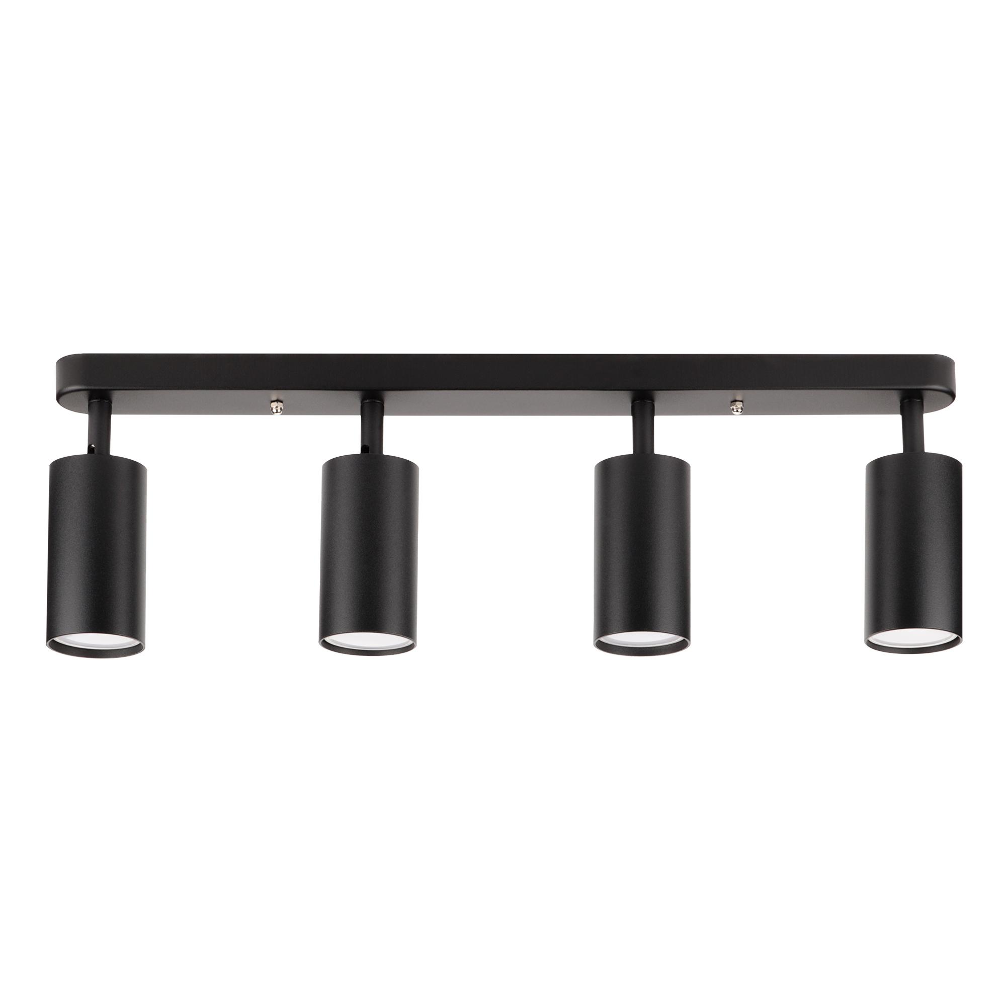 Светильник накладной, ARTON, поворотный, цилиндр, 500x55x160мм, 4хGU10, алюминий, черный