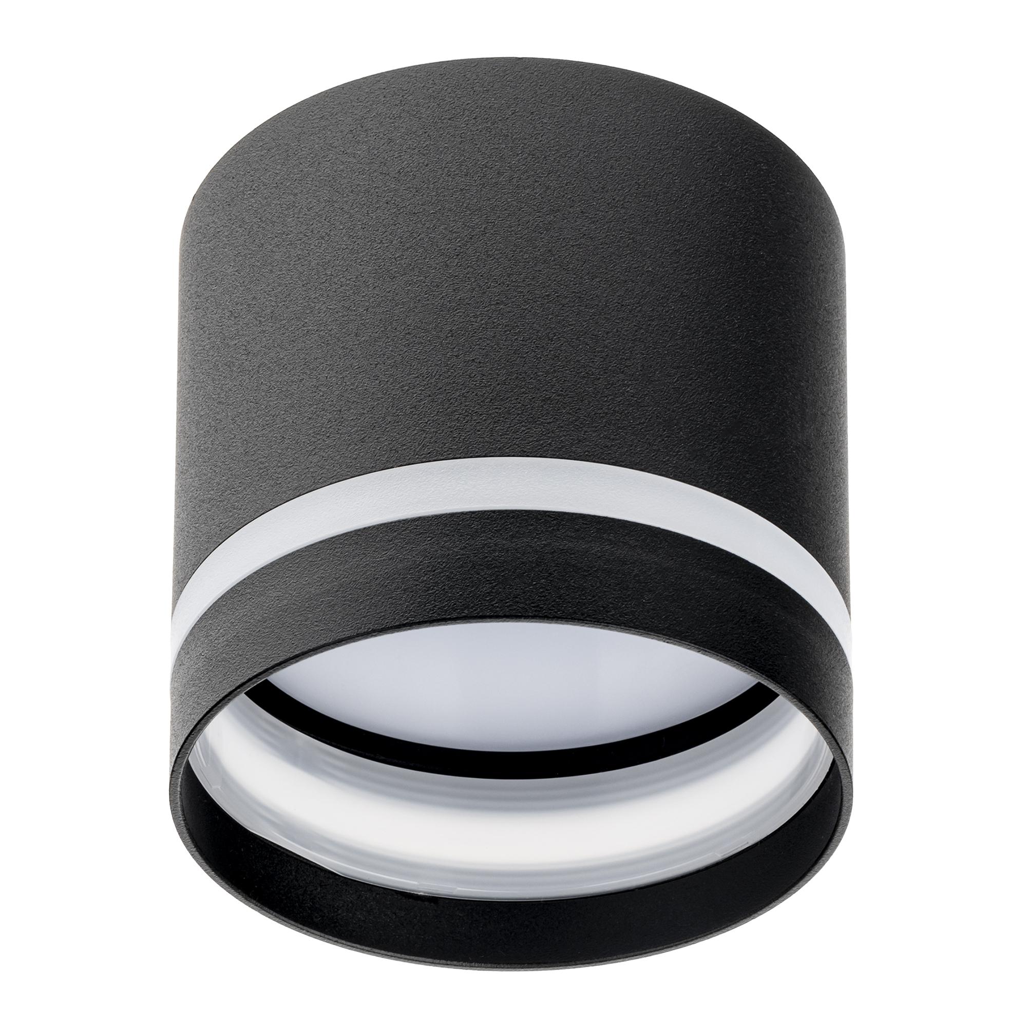 Светильник накладной, ARTON, цилиндр, 85х85х80мм, GX53, алюминий, черный