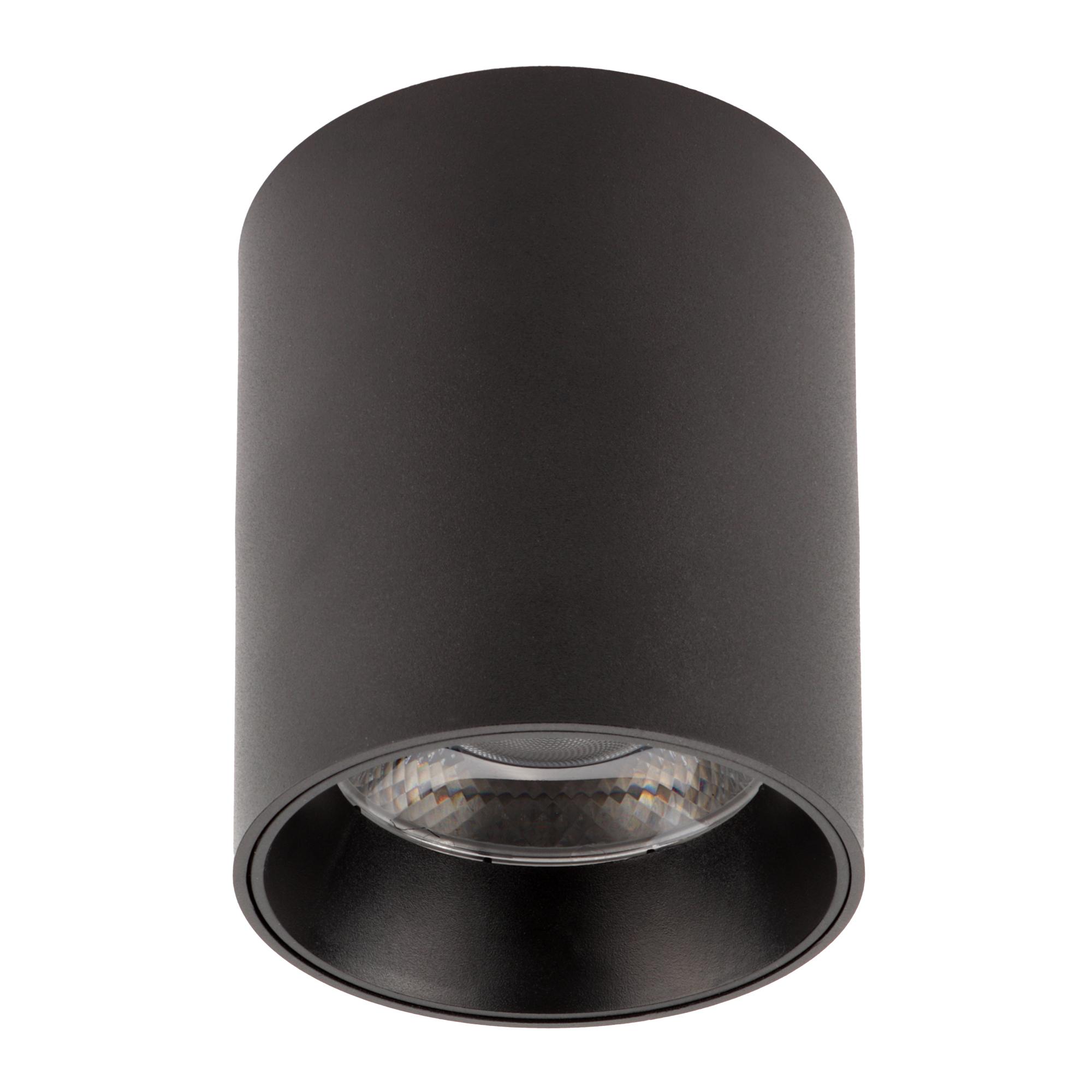 Светильник накладной светодиодный, ARTON, цилиндр, 80х80х100мм, 12Вт, 960Лм, 4200К, алюминий, черный