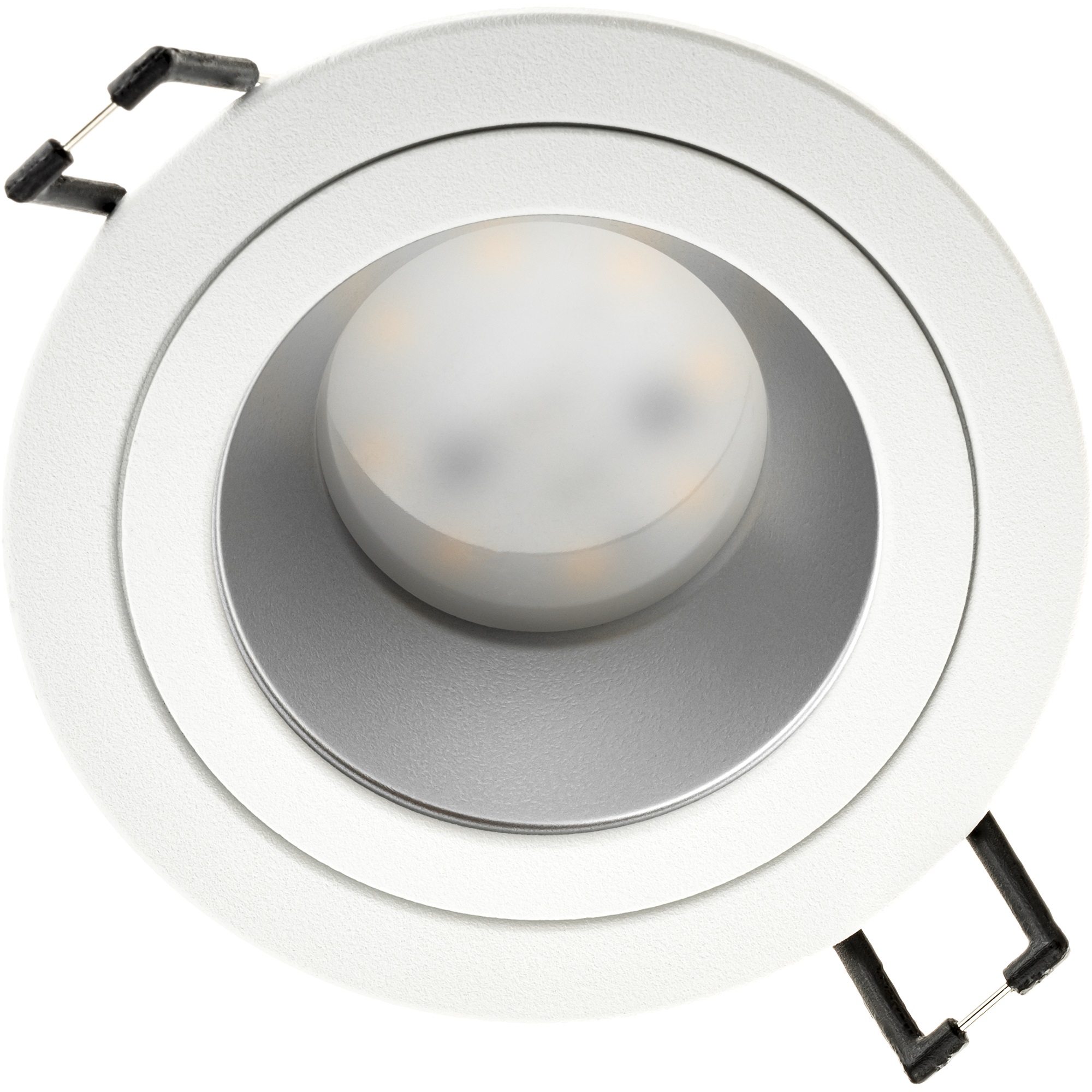 Светильник встраиваемый, ARTIN, скрытая лампа, круг, 92х92х40мм, монтажное отверстие 80х80мм, GU5.3, алюминий, белый