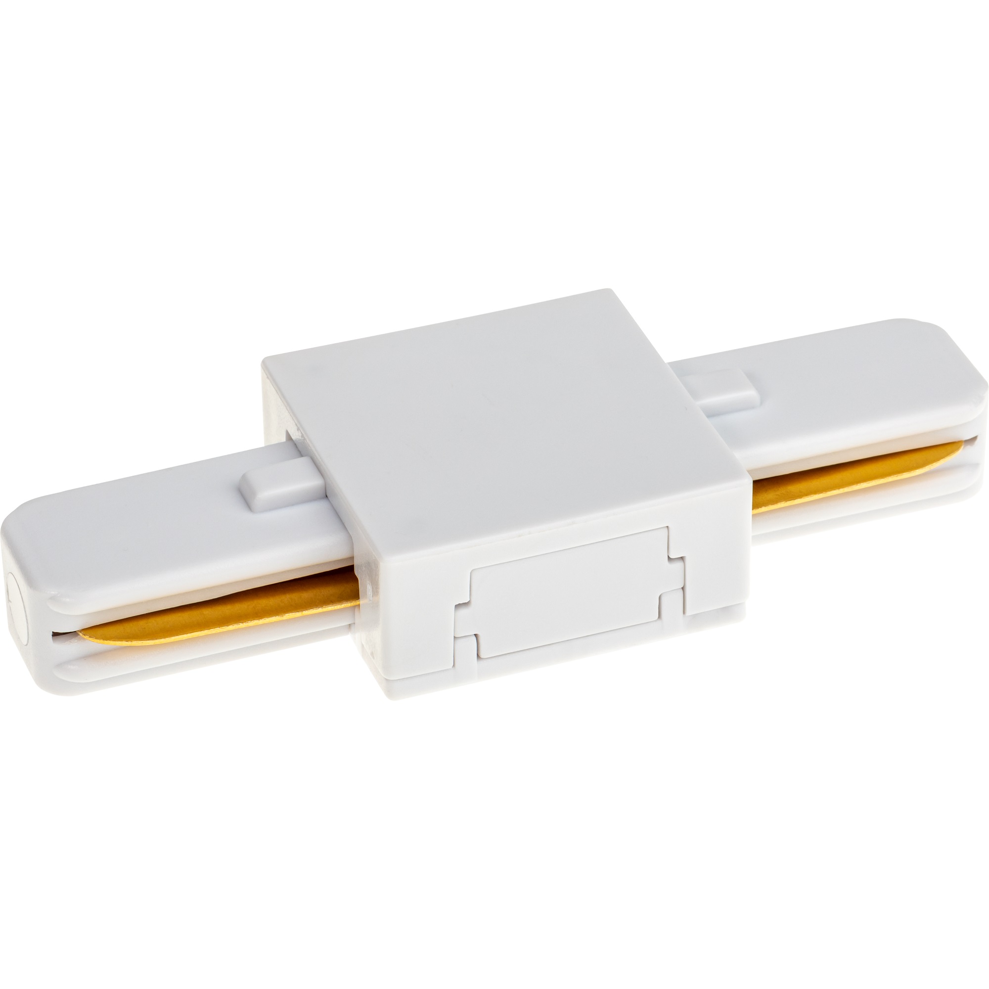Коннектор трековый, для соединения шинопровода, прямой, жесткий, ARTLINE, пластик/медь, белый