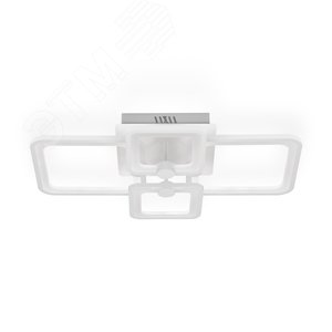 Люстра потолочная светодиодная диммируемая, SPOLETO, с ДУ, 3 режима, 590x390x120мм, 100Вт, 2700+6400K/4200K/6400+2700K, 34м, белый - фото 1