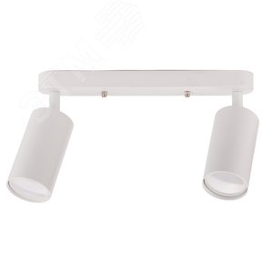 Светильник накладной, ARTON, поворотный, цилиндр, 260x55x160мм, 2хGU10, алюминий, белый - фото 1