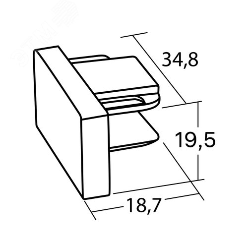 Заглушка торцевая для шинопровода, ARTLINE, пластик, белый - фото 8
