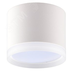 Светильник накладной, ARTON, цилиндр, 85х85х70мм, GX53, алюминий/стекло, белый - фото 1