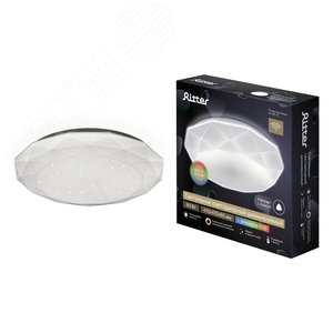 Светильник потолочный светодиодный диммируемый, BRILLIANCE, с Алисой, с ДУ, RGB, 410х85мм, 60Вт, 2700K-6400К, 23м, белый - фото 2