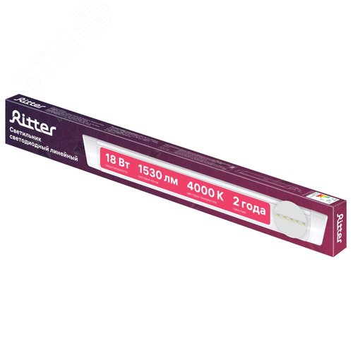 Светильник накладной, для офиса, светодиодный, SPO118 Line, 600x75x26мм, 18Вт, 4000К, 1530Лм, IP20 - фото 5