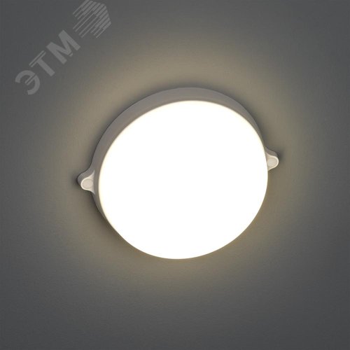 Светильник накладной, светодиодный, влагозащищенный, ROUND, 144х126х41мм, 12Вт, 4000К, 1020Лм, IP65 - фото 6