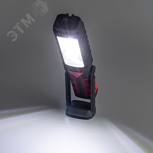 Фонарь ручной, аккумуляторныйуляторный, поворотный механизм, встроенный магнит, функция Powerbank, 3 режима работы, 5Вт+1Вт, Li-Ion 2000 мАч, IP44 - фото 8