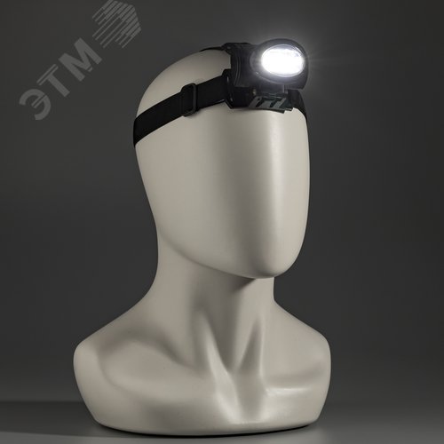 Фонарь налобный, на батарейках, регулируемый ремень, 5Вт, 3хААА - фото 5