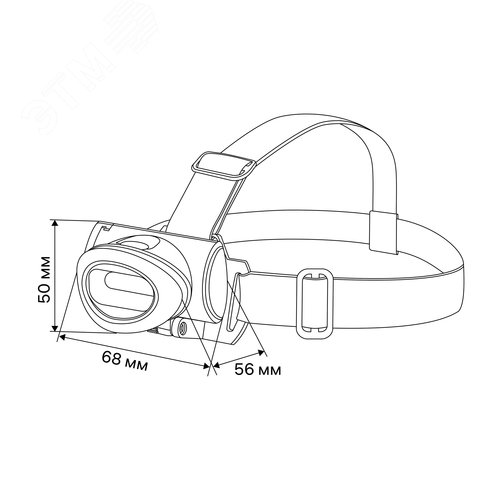 Фонарь налобный, на батарейках, регулируемый ремень, 5Вт, 3хААА - фото 8