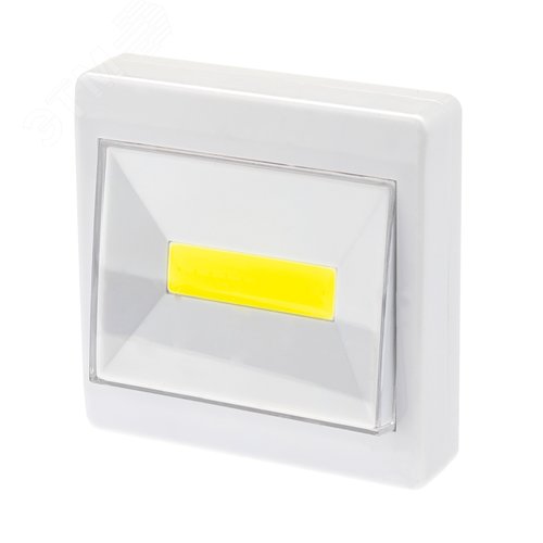 Фонарь-подсветка, настенный, на батарейках, PUSHLIGHT, самоклеящийся, замена батареек без отклеивания, диодный, 3Вт, 3хААА - фото 1