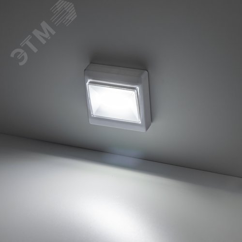 Фонарь-подсветка, настенный, на батарейках, PUSHLIGHT, самоклеящийся, замена батареек без отклеивания, диодный, 3Вт, 3хААА - фото 7