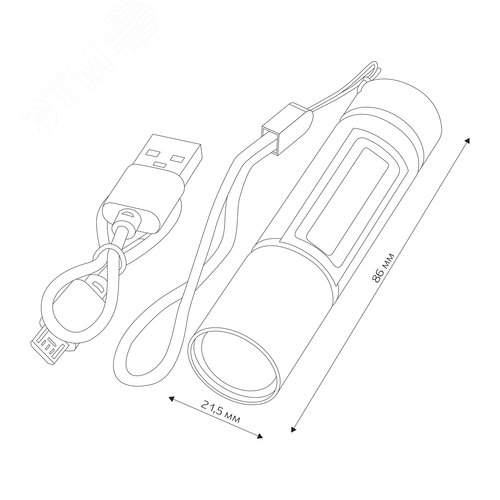 Фонарь ручной, аккумуляторный, основной и боковой источник света, литиевый аккумулятор, 10Вт, 600 мАч - фото 9