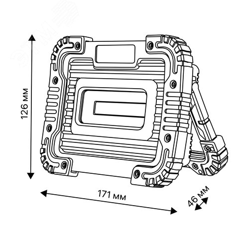 Фонарь прожекторный, на батарейках, ручка для переноски, крепление на магнитах, 7Вт, 490Лм, IP65, 29130 5, Ritter - фото 11