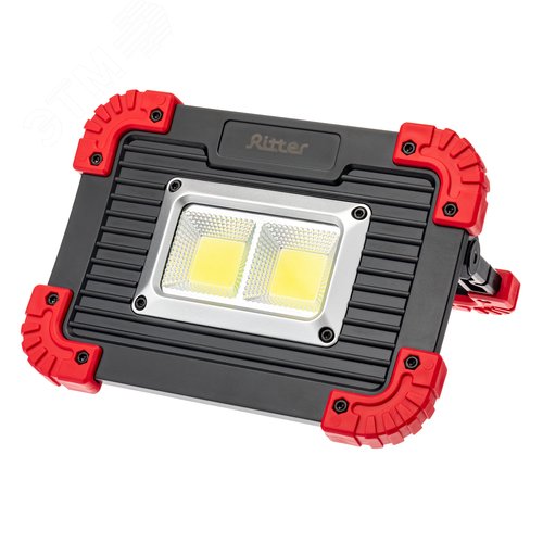 Изображение товара Фонарь прожекторный, аккумуляторный, три режима работы, функция Powerbank, 11Вт, 1100Лм, IP20, 29131 2, Ritter (шт)
