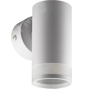 Светильник накладной, ARTON, цилиндр, 55x85x110мм, GU10, алюминий/стекло, белый - фото 1