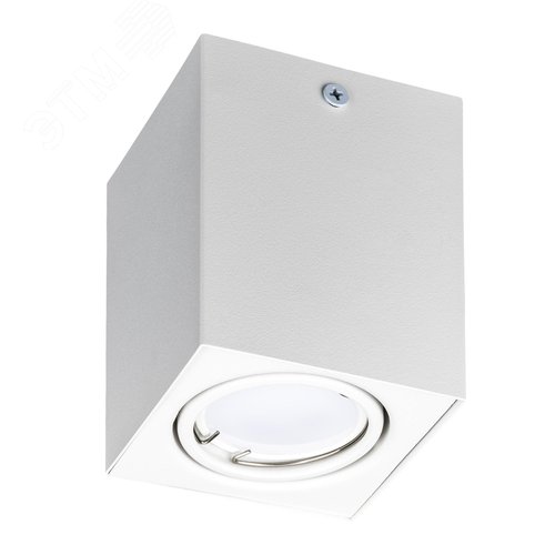 Светильник накладной, ARTON, квадрат, 80х80х100мм, GU10, алюминий, белый - фото 1