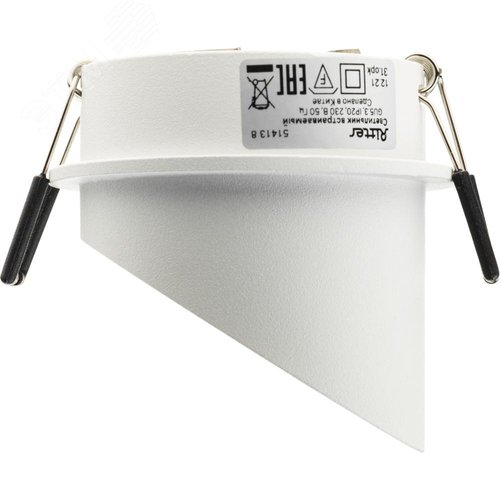 Светильник встраиваемый, ARTIN, цилиндр, 68х68х68мм, монтажное отверстие 65х65мм, GU5.3, алюминий, белый, 51413 8, Ritter - фото 3