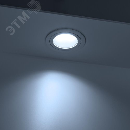 Светильник встраиваемый, ARTIN, скрытая лампа, круг, 92х92х40мм, монтажное отверстие 80х80мм, GU5.3, алюминий, белый - фото 7