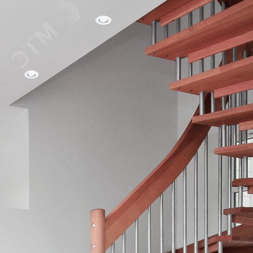 Светильник встраиваемый, ARTIN, скрытая лампа, круг, 92х92х40мм, монтажное отверстие 80х80мм, GU5.3, алюминий, белый - фото 8