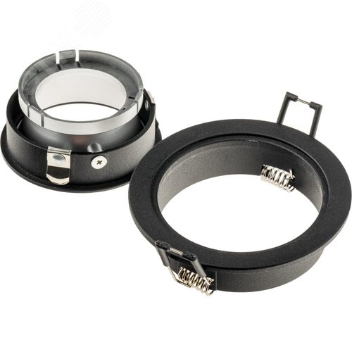 Светильник встраиваемый, ARTIN, скрытая лампа, круг, 92х92х40мм, монтажное отверстие 80х80мм, GU5.3, алюминий, черный - фото 3