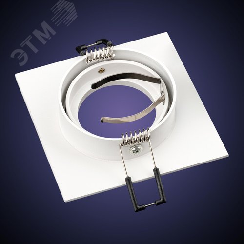 Светильник встраиваемый, ARTIN, квадрат, 94х94х25мм, монтажное отверстие 75х75мм, GU5.3, алюминий, белый - фото 5