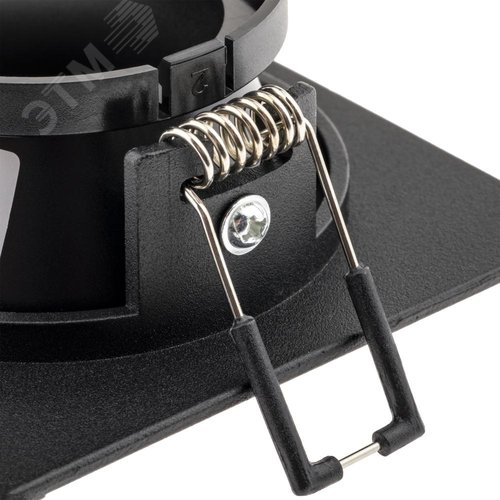 Светильник встраиваемый, ARTIN, квадрат, 87х87х38мм, монтажное отверстие 75х75мм, GU5.3, алюминий, черный, 51434 3, Ritter - фото 7