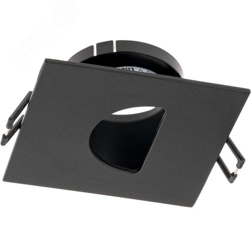 Светильник встраиваемый, ARTIN, квадрат, 87х87х38мм, монтажное отверстие 75х75мм, GU5.3, алюминий, черный, 51434 3, Ritter - фото 1