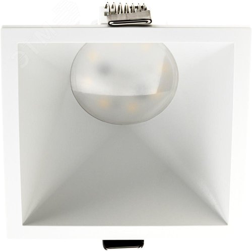 Светильник встраиваемый, ARTIN, скрытая лампа, квадрат, 94х94х52мм, монтажное отверстие 85х85мм, GU5.3, поликарбонат, белый, 51437 4, Ritter - фото 1