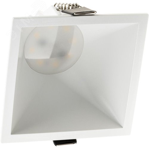 Светильник встраиваемый, ARTIN, скрытая лампа, квадрат, 94х94х52мм, монтажное отверстие 85х85мм, GU5.3, поликарбонат, белый, 51437 4, Ritter - фото 3