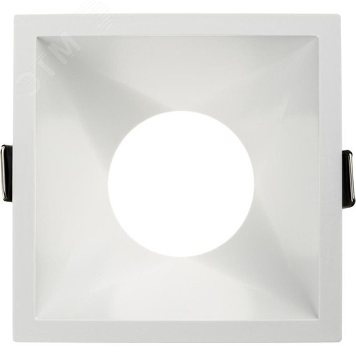 Светильник встраиваемый, ARTIN, скрытая лампа, квадрат, 94х94х52мм, монтажное отверстие 85х85мм, GU5.3, поликарбонат, белый, 51437 4, Ritter - фото 4