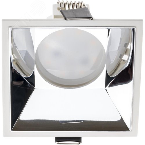 Светильник встраиваемый, ARTIN, скрытая лампа, квадрат, 84х84х35мм, монтажное отверстие 75х75мм, GU5.3, поликарбонат, белый, 51439 8, Ritter - фото 1