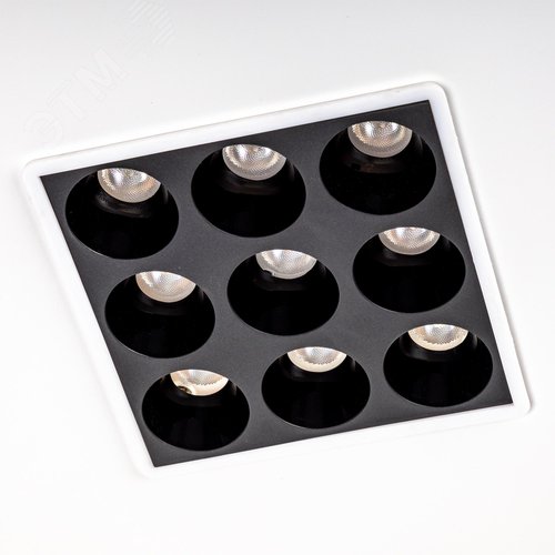 Люстра потолочная светодиодная диммируемая, GALASSIA, с ДУ, 3 режима, 500х500х80мм, 70Вт, 2700К/4200К/6400К, 24м, белый/золото - фото 7