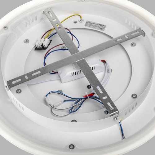 Люстра потолочная светодиодная диммируемая, GALASSIA, с ДУ, 3 режима, 470х470х55мм, 78Вт, 2700K+6400K/4200K/6400K+2700K, 35м, белый - фото 7