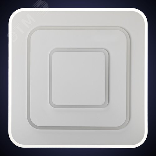 Люстра потолочная светодиодная диммируемая, GALASSIA, с ДУ, 3 режима, 470х470х55мм, 94Вт, 2700K+6400K/4200K/6400K+2700К, 43м, белый - фото 4