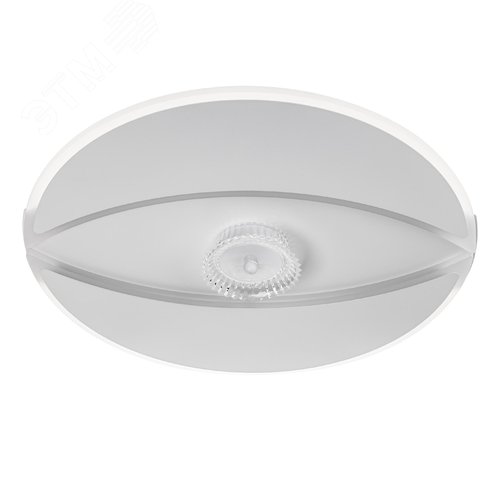 Люстра потолочная светодиодная диммируемая, GALASSIA, с ДУ, 3 режима, 480х480х70мм, 70Вт, 2700K+6400K/4200K/6400K+2700K, 25м кв, белый - фото 1