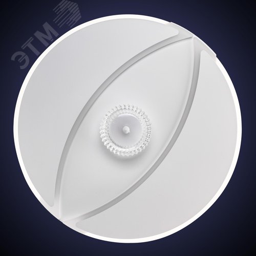 Люстра потолочная светодиодная диммируемая, GALASSIA, с ДУ, 3 режима, 480х480х70мм, 70Вт, 2700K+6400K/4200K/6400K+2700K, 25м кв, белый - фото 4