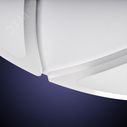 Люстра потолочная светодиодная диммируемая, GALASSIA, с ДУ, 3 режима, 480х480х70мм, 70Вт, 2700K+6400K/4200K/6400K+2700K, 25м кв, белый - фото 5